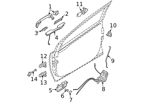 Front Door for 2007 Nissan Quest #1