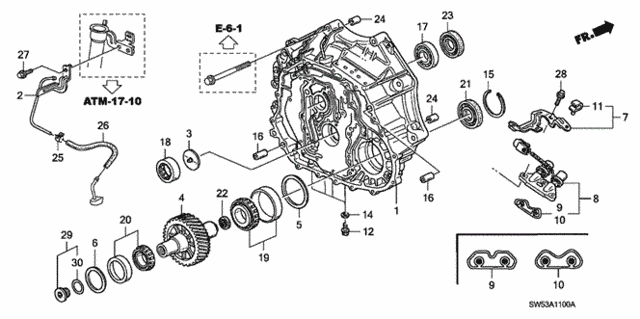 Torque Converter Housing (V6) for 1997 Acura TL #0