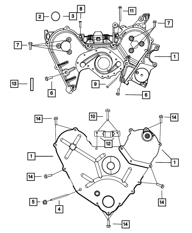 4892136AA - : Timing Case Cover, Inner for Mopar Image