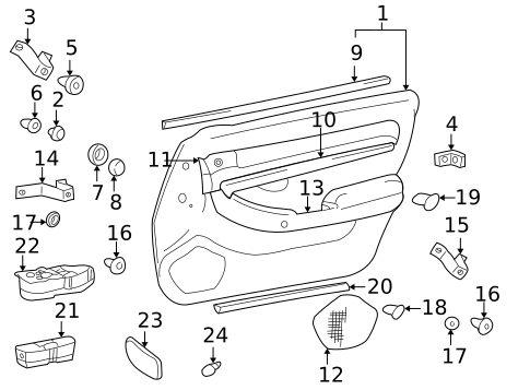 Front Door for 2004 Hyundai XG350 #2