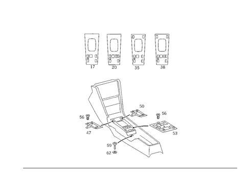 Bottom Covering in Housing for 1993 Mercedes-Benz 400E #1