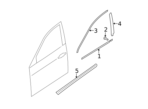 Exterior Trim - Front Door for 2009 Subaru Forester #0