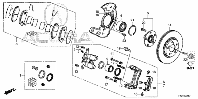Front Brake (2WD) for 2015 Acura RLX #0