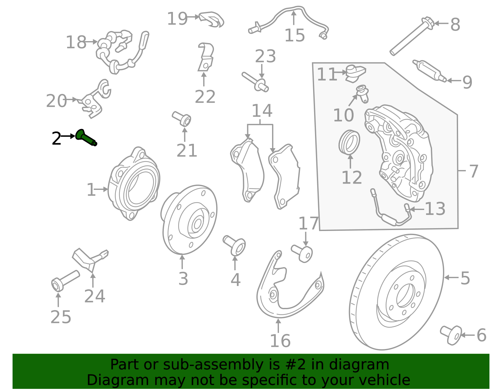 2015-2026 Porsche Macan Bearing Bolt WHT-000-237-B | Parts