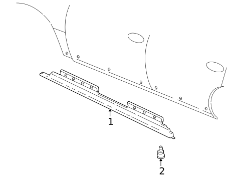Exterior Trim - Pillars for 2002 Buick Park Avenue #0