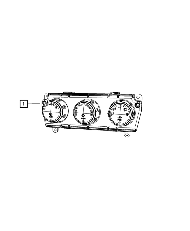 55111980AB - Air Conditioners and Heaters: A/c And Heater Control for Mopar Image