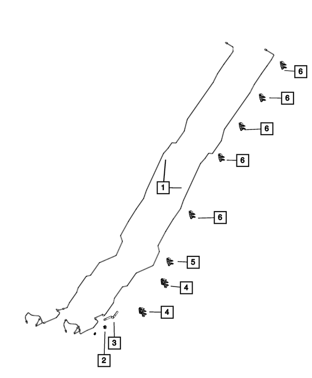 68203811AC - Brakes: Brake Tube, Left for Mopar Image image