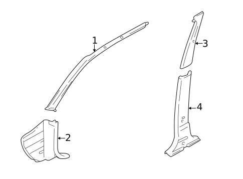 Interior Trim - Pillars for 2002 Mitsubishi Montero #0