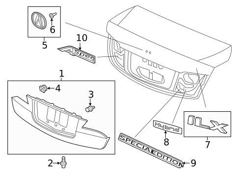 Exterior Trim - Trunk for 2013 Acura ILX #0