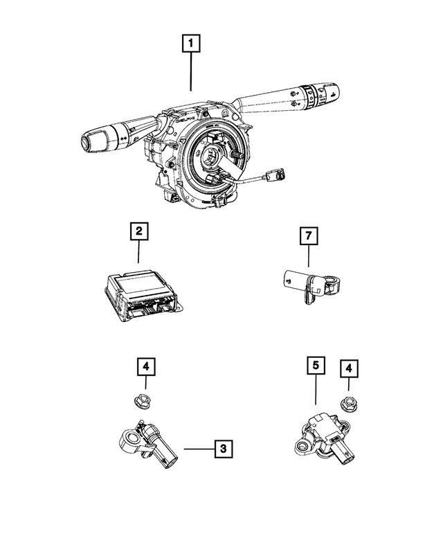 6UW46LXHAD - Restraints: Steering Column Control Module Clockspring for Mopar Image
