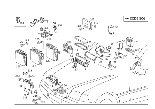 26545653280 - Electrical Equipment and Instruments: Control Unit for Mercedes-Benz: C280 Image image