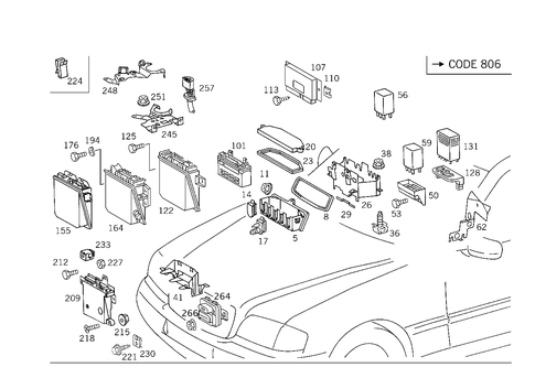 Apparatus Case and Control Units for 1999 Mercedes-Benz C280 #2