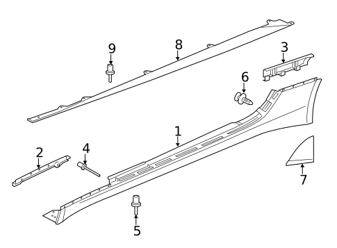 Exterior Trim - Pillars for 2020 Jaguar F-Type #1
