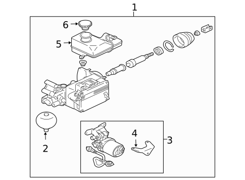 Master Cylinder - Components On Dash Panel for 2002 Mitsubishi Montero #0