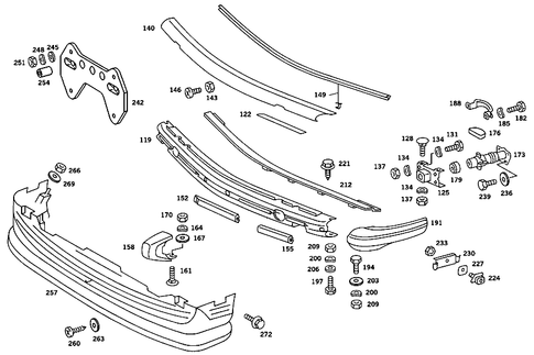 Front Bumper for 1986 Mercedes-Benz 560SL #1
