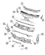 68102557AB - Body Sheet Metal Except Doors: Cowl Top Screen for Mopar Image