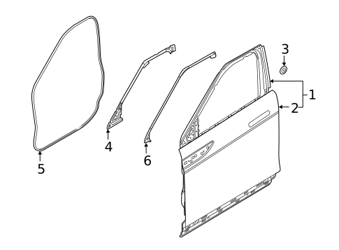 Door & Components for 2023 Land Rover Range Rover Evoque #1