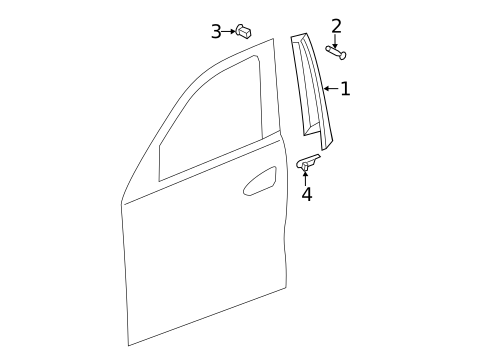 Exterior Trim - Front Door for 2015 Mercedes-Benz ML 400 #0
