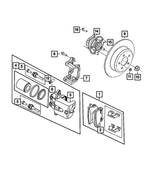 68151979AA - Brakes: Disc Brake Pad Spring Kit for Chrysler: 300 | Dodge: Challenger, Charger Image