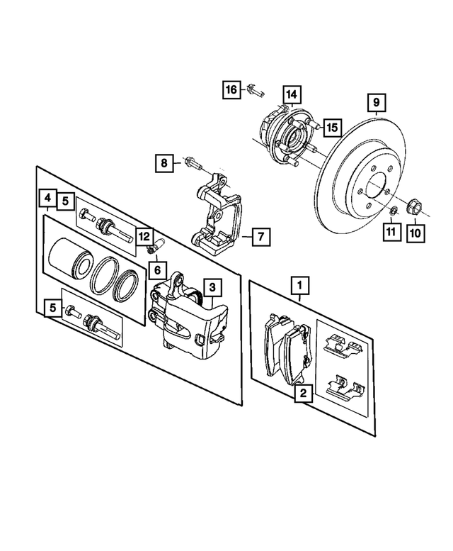 68151979AA - Brakes: Disc Brake Pad Spring Kit for Mopar Image image