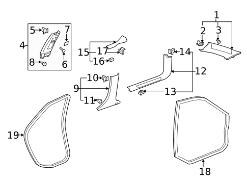 Interior Trim - Pillars for 2012 Cadillac CTS #0