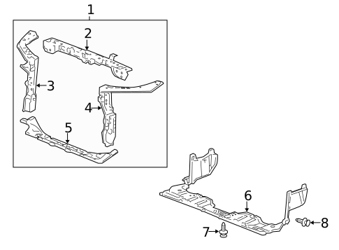 Radiator Support for 2009 Honda Civic #0