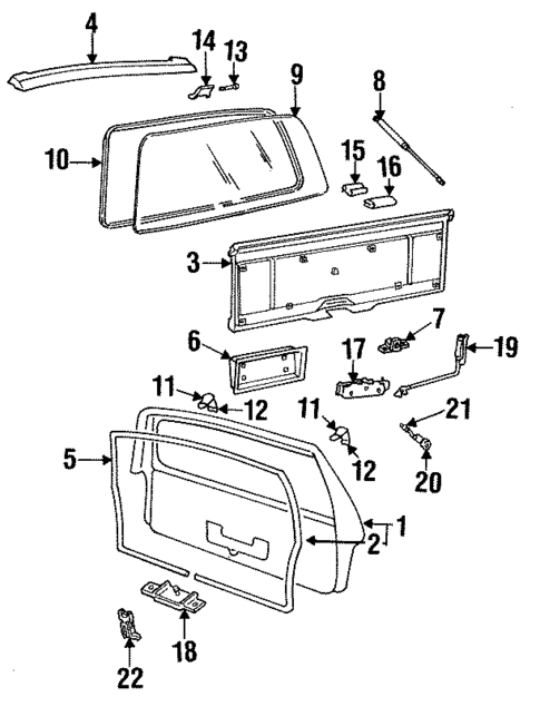 Liftgate for 1992 Chevrolet Cavalier #0