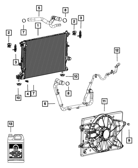 Radiator and Related Parts; Charge Air Cooler for 2013 Dodge Dart #2