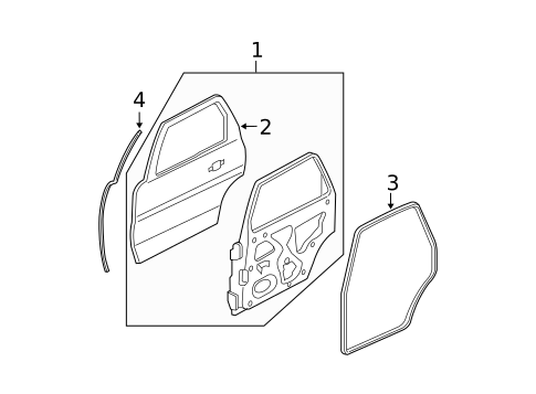 Door & Components for 2012 Ford Escape #1