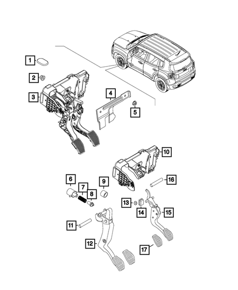 Brake Pedals for 2015 Jeep Renegade #0