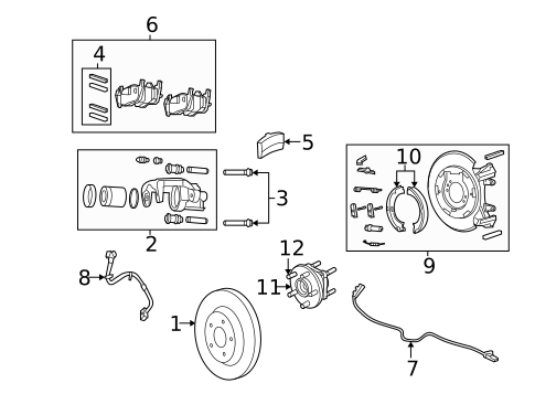 Brake Components for 2007 Jeep Commander #0