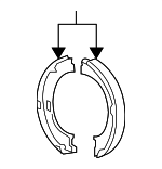 5086930AC - Brakes: Park Brake Shoes for Jeep: Commander, Grand Cherokee Image