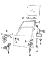 E3LY6621596B - Body: Glass Run for Lincoln: Town Car Image