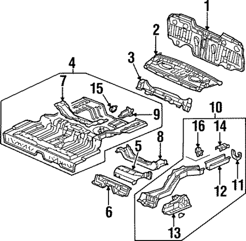 Rear Body for 2001 Honda Prelude #0
