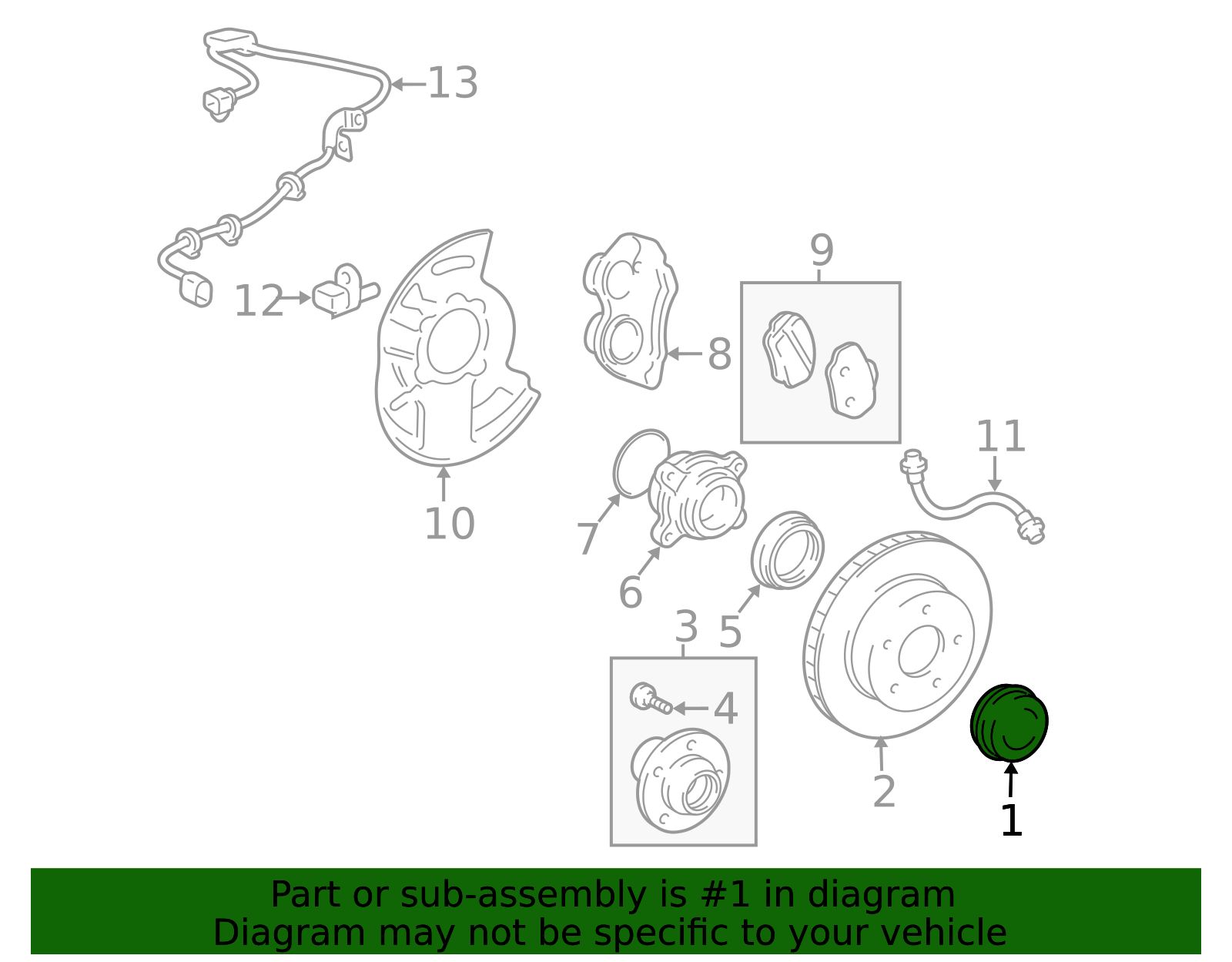 43514-28010 - Wheel Bearing Dust Cap (Left, Right, Front) 1991-2024 ...