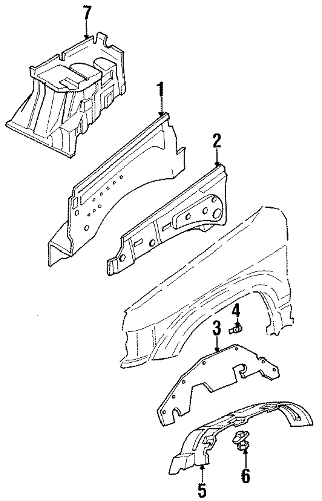 8943589581 - Body: Reinforcement for Acura Image
