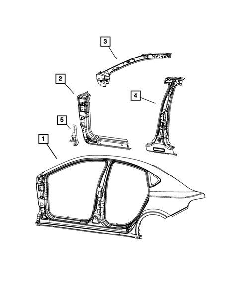Aperture Panel and Pillar Supports for 2014 Dodge Dart #1