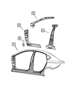 68080997AE - Body Sheet Metal Except Doors: A-pillar Reinforcement, Left, Inner for Dodge: Dart Image