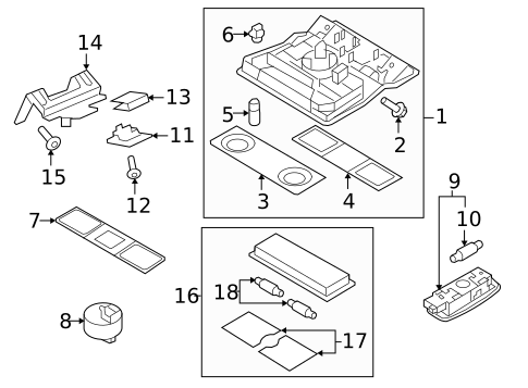 Interior Lamps for 2015 Volkswagen Tiguan #1