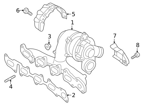 Exhaust Manifold for 2015 Volkswagen Golf #0
