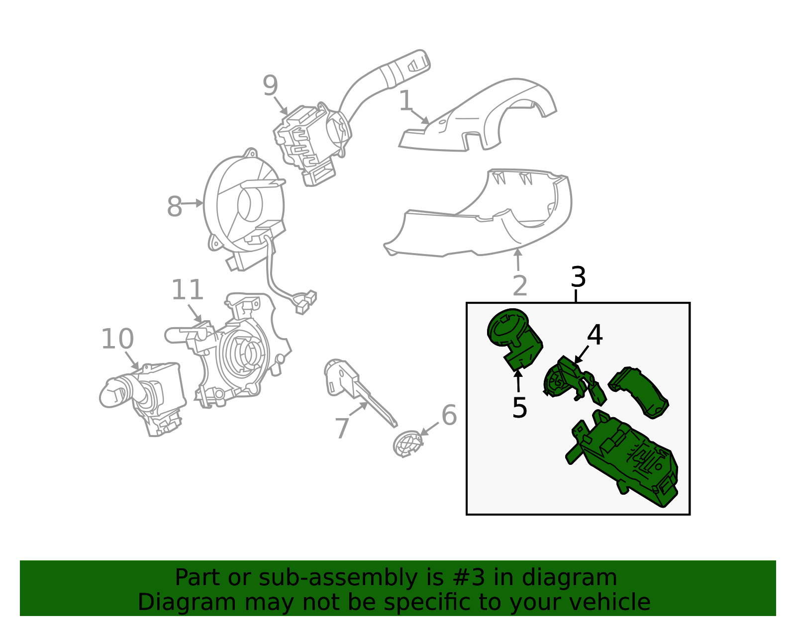 GS3M-66-15XD - Steering Lock - 2009 2010 Mazda 6 | Mazda Parts Factor