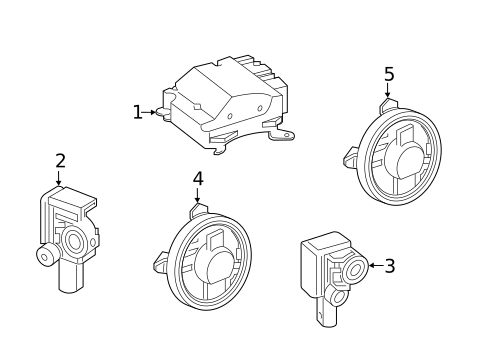 Air Bag Components for 2022 Mercedes-Benz GLC43 AMG #1