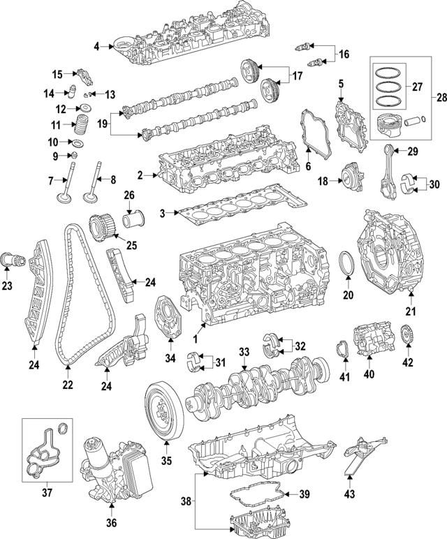 2560102104 - Engine: Cylinder Head for Mercedes-Benz Image
