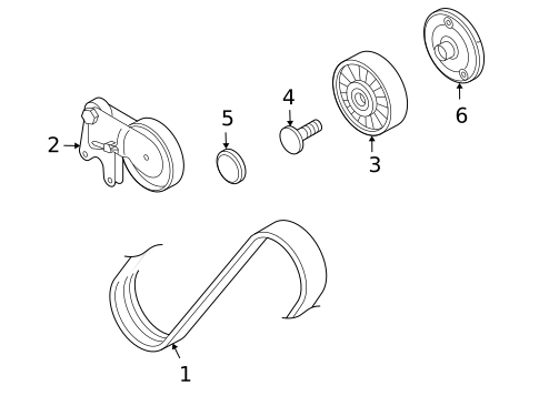 Belts & Pulleys for 2005 Audi S4 #0