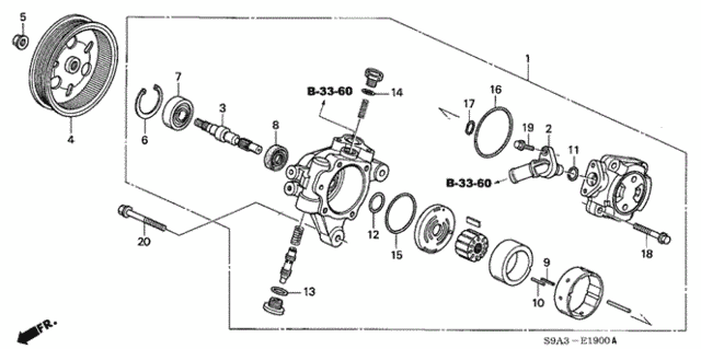 P.S. Pump for 2003 Honda CR-V #0
