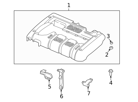Engine Appearance Cover for 2003 Hyundai Elantra #0