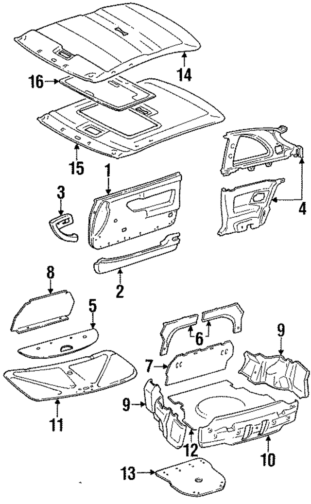 676102D58002 - : Door Trim for Toyota Image