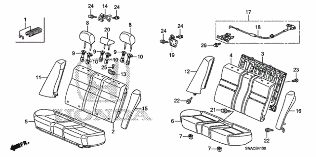 Rear Seat (Fall Down) for 2010 Honda Civic #0