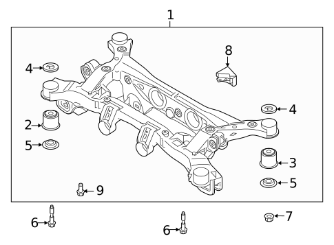 Suspension Mounting for 2022 Hyundai Santa Fe #1