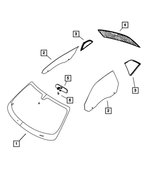 4816144AF - : Quarter Window Glass, Right for Mopar Image